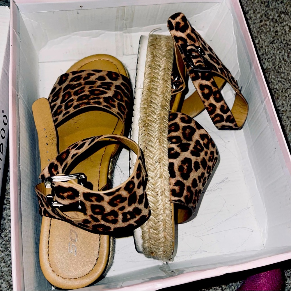 Cheetah espadrille Sandals